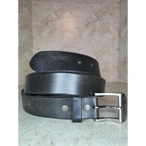 Levi Strauss & Co. Leather Belt Sz 42 Western Cowboy Work Silver Tone Buckle